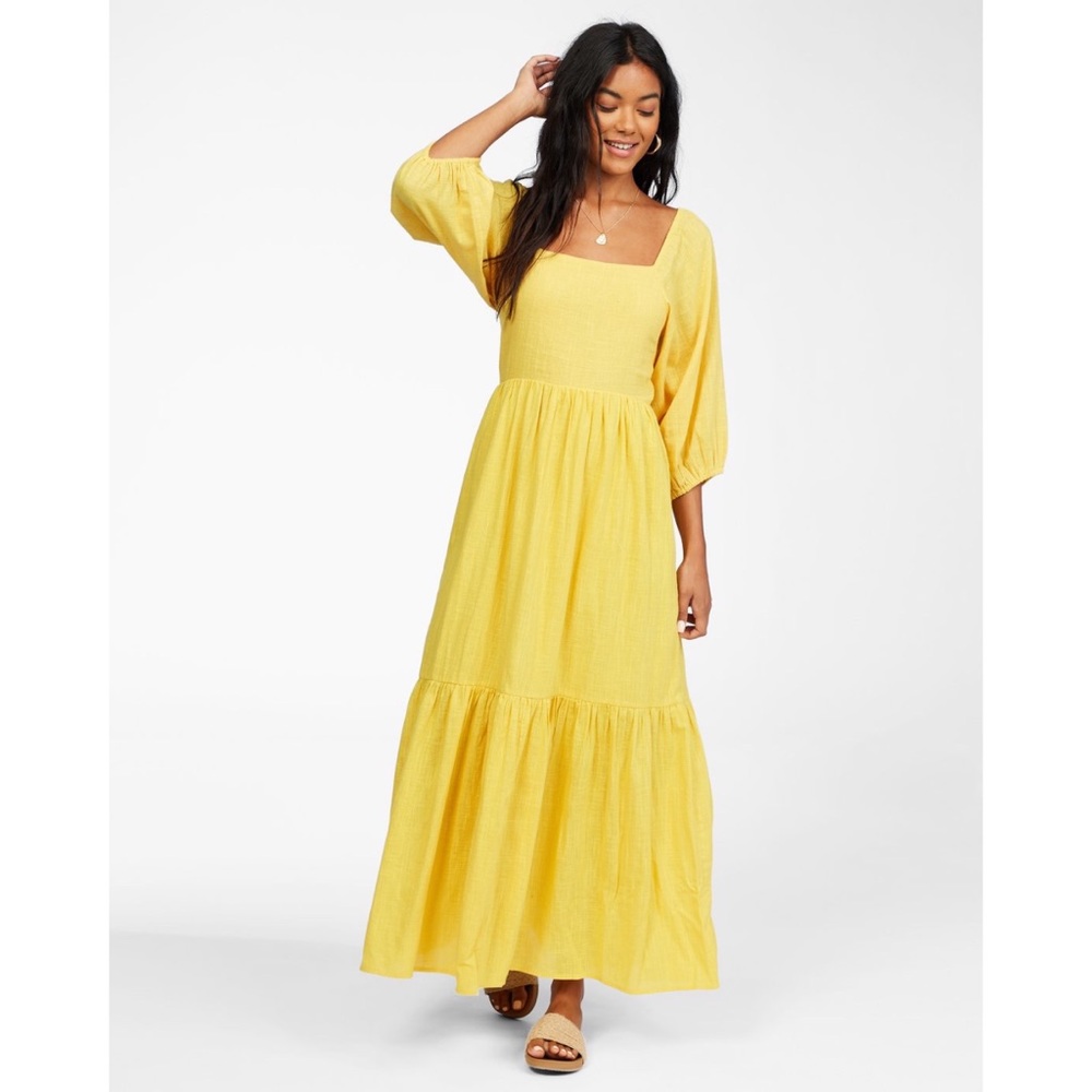 Billabong Sunshine Yellow Maxi Dress - Picture 5 of 13